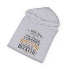 Hoodie - "A Wise Man Once Said: One Should Consider Knucking" Quote Graphic Hoodie