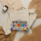 Crewneck Sweatshirt — "Proud Parent of a Pretty Amazing Autistic Kid" Colorful Autism Awareness Design