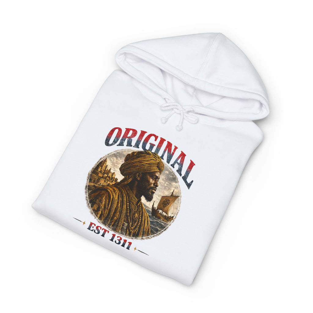 Hoodie — "Original Est. 1311" Vintage Viking Graphic Hooded Sweatshirt