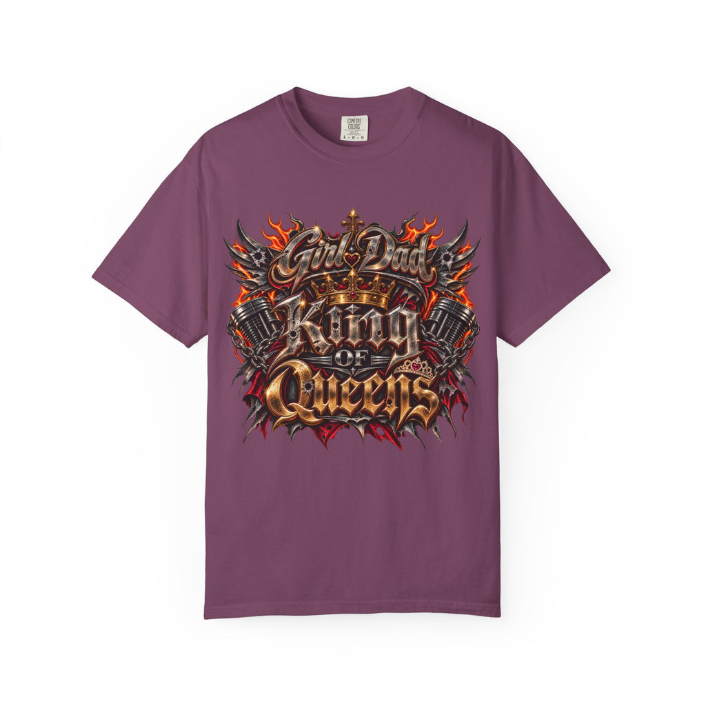 T-Shirt — "Girl Dad King of Queens" Graphic Tee