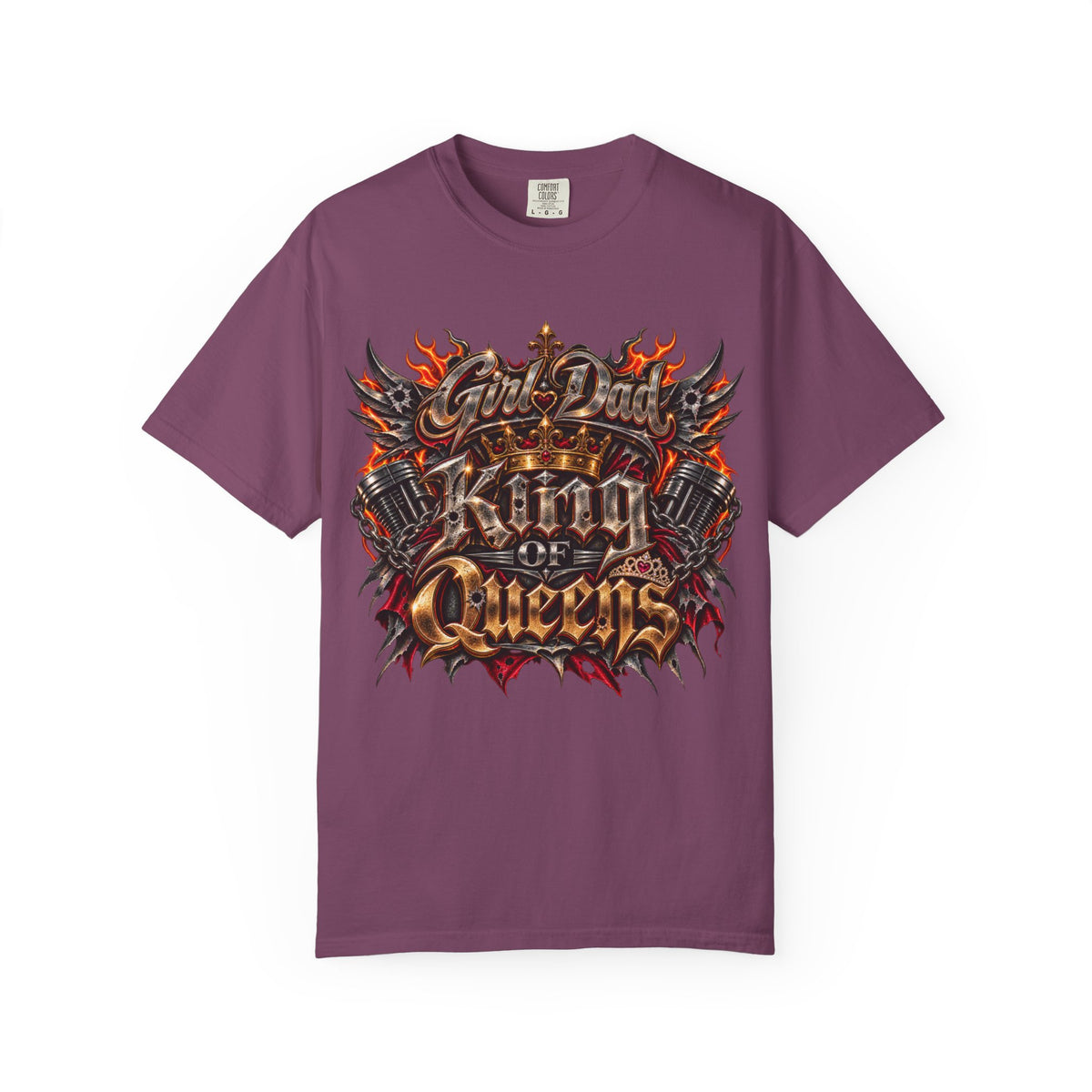 T-Shirt — "Girl Dad King of Queens" Graphic Tee