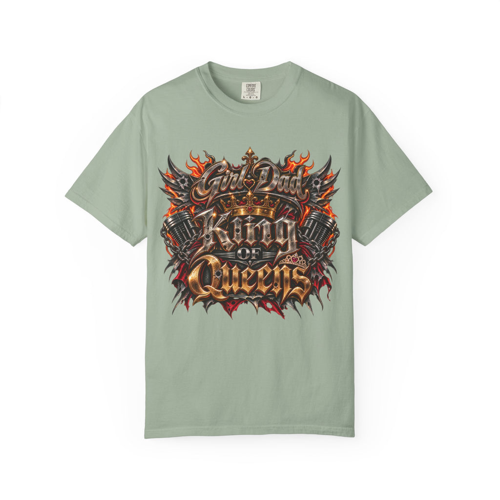 T-Shirt — "Girl Dad King of Queens" Graphic Tee