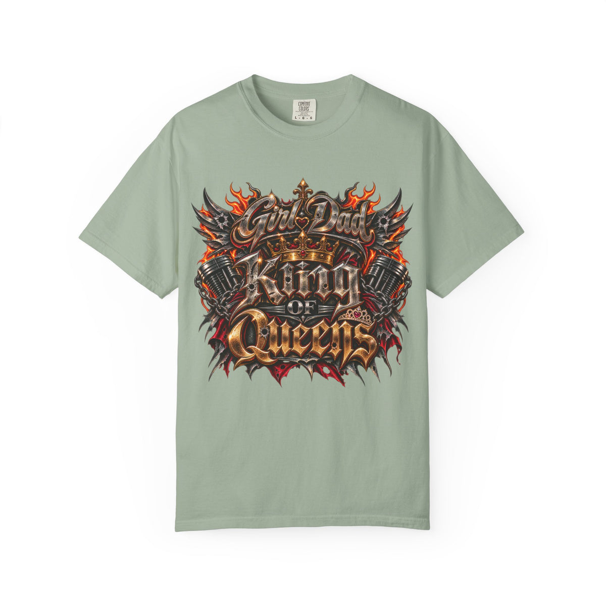 T-Shirt — "Girl Dad King of Queens" Graphic Tee