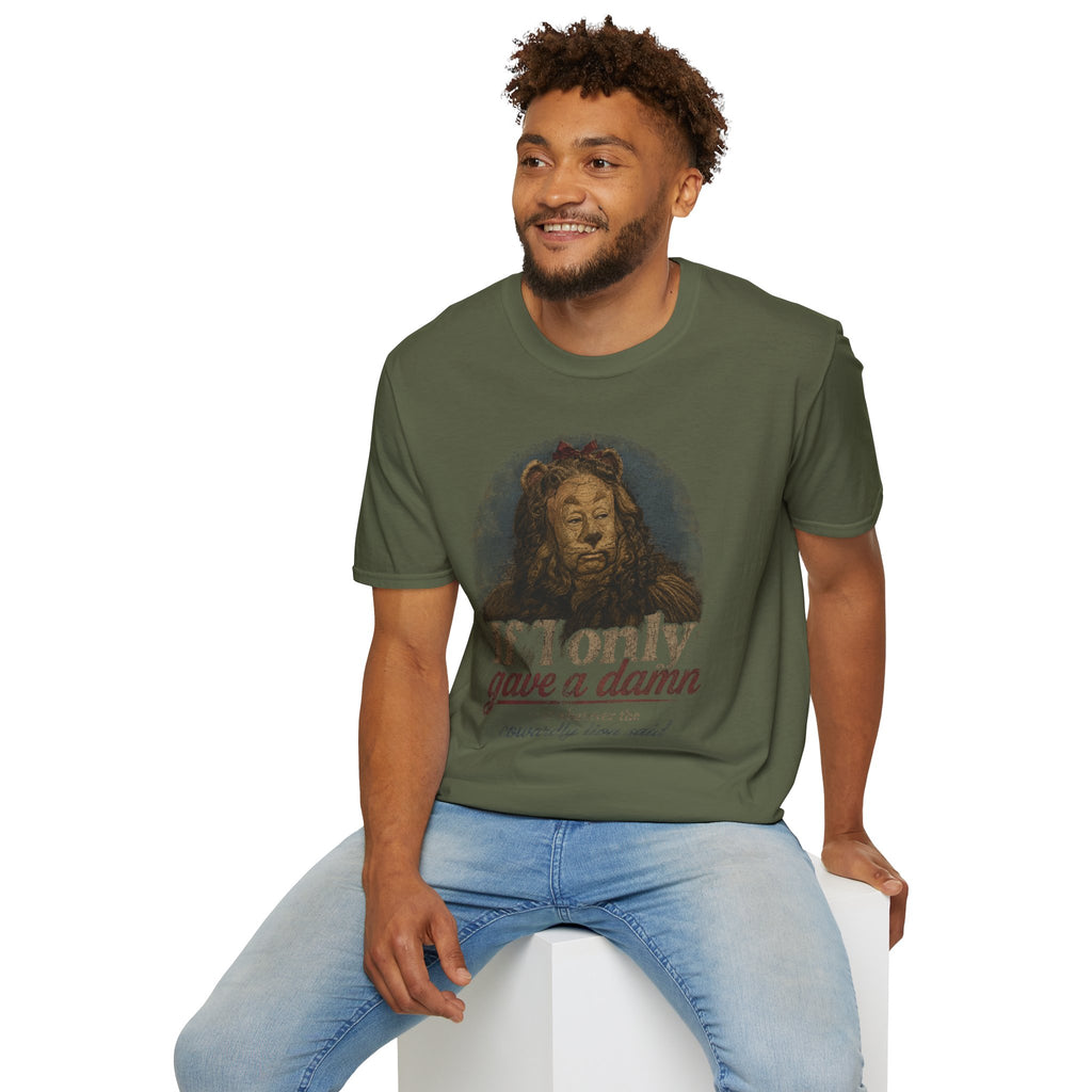 Wizard of Oz Cowardly Lion Tee — "If I Only Gave a Damn" Vintage Movie Quote T-Shirt