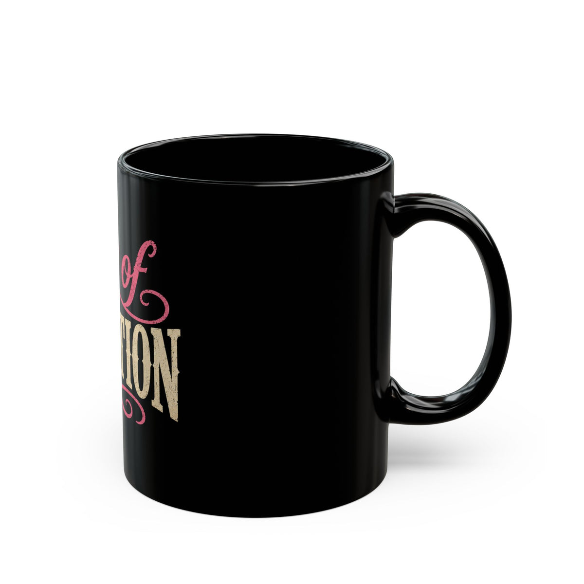 Cup of Ambition Black Mug – Motivational Coffee Mug for Women