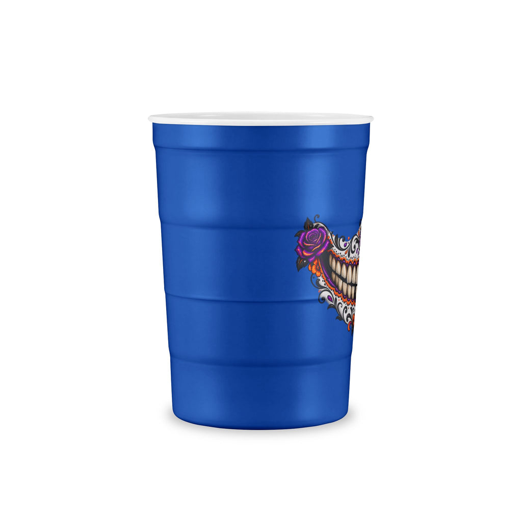 Sugar Skull Recyclable Steel Cup — Day of the Dead Party Cup