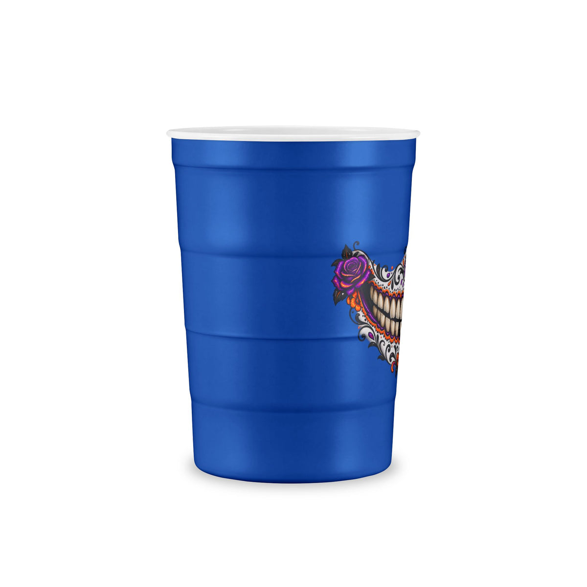 Sugar Skull Recyclable Steel Cup — Day of the Dead Party Cup