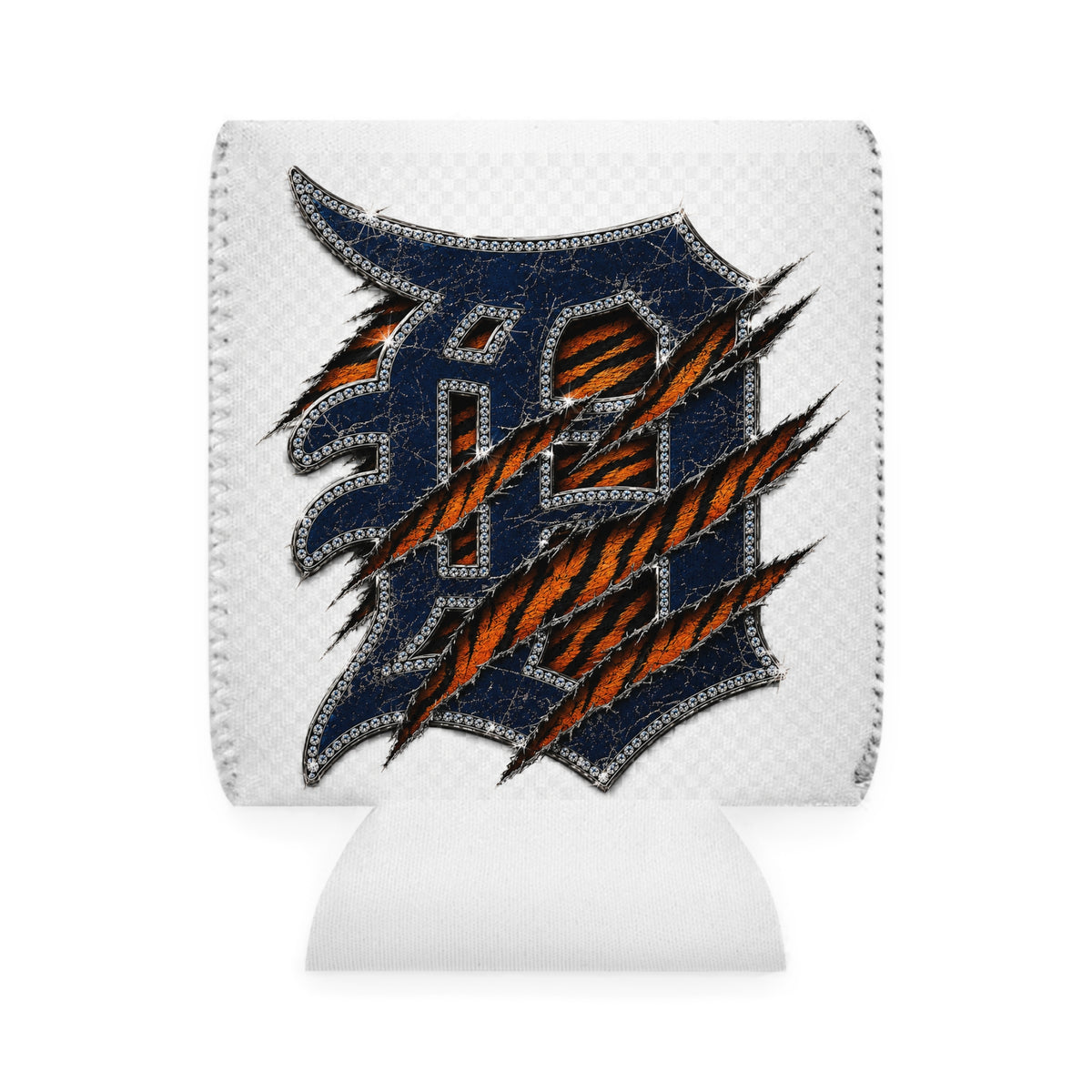 Tiger Claw Can Cooler Sleeve — Distressed D Monogram Drink Cooler