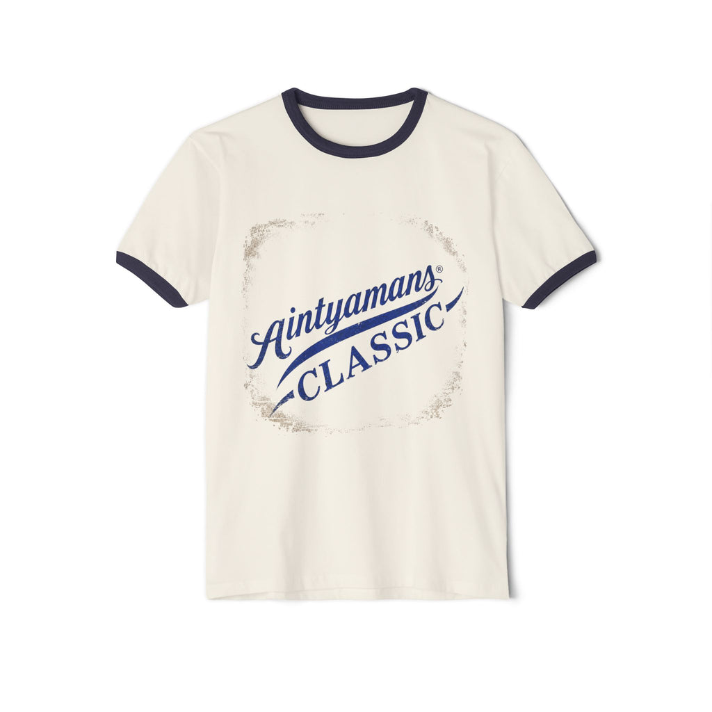 Classic Vintage Logo Ringer Tee — "Saintyamans Classic"
