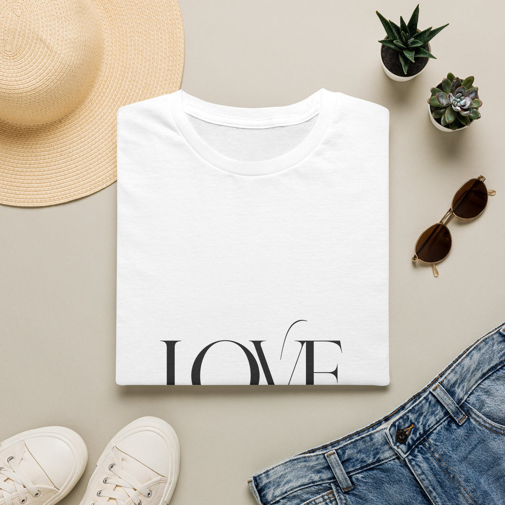 LOVE Minimalist Tee — Elegant Script Graphic T-Shirt