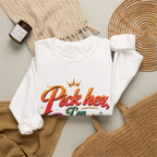 Crewneck Sweatshirt — "Pick Her, I’m Busy" Bold Script Graphic