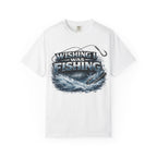 Fishing T-Shirt — "Wishing I Was Fishing" Graphic Tee for Anglers