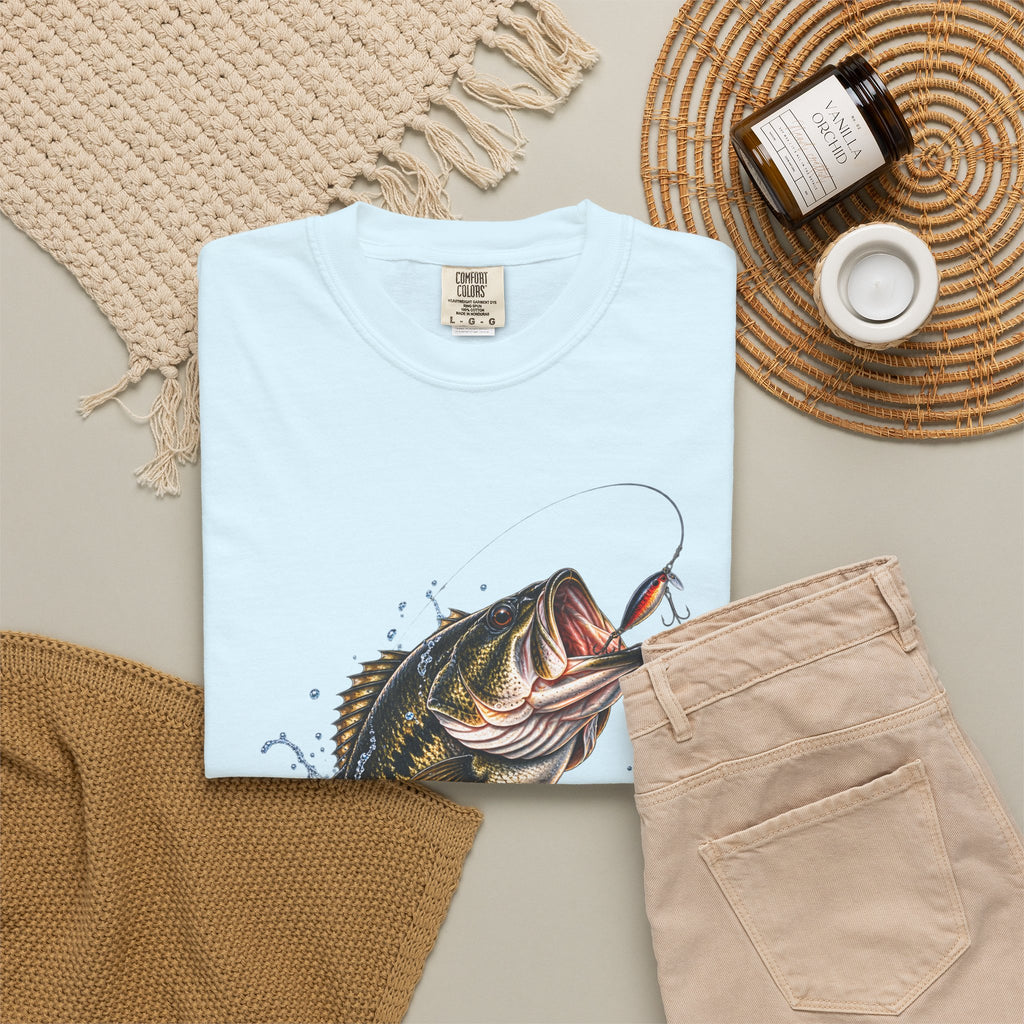 Bass Fishing T-Shirt — Jumping Largemouth Design