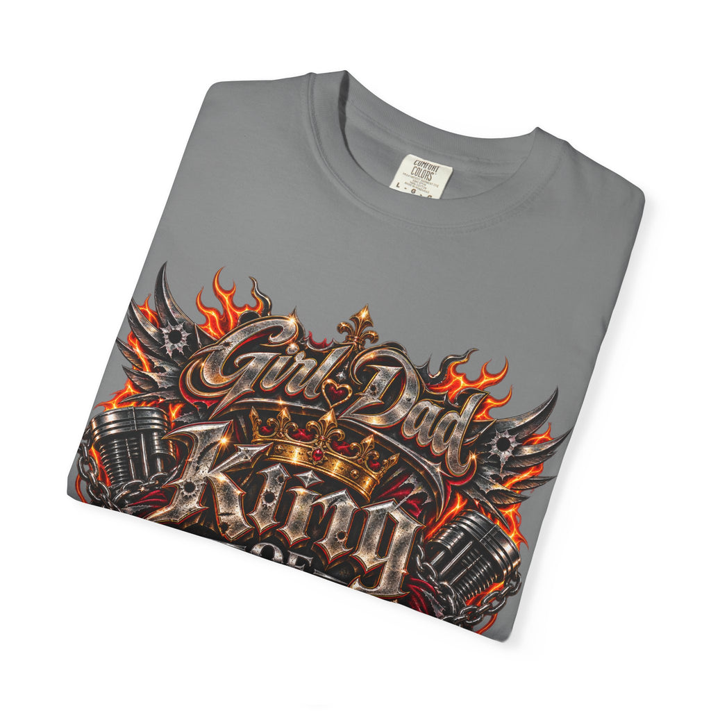 T-Shirt — "Girl Dad King of Queens" Graphic Tee