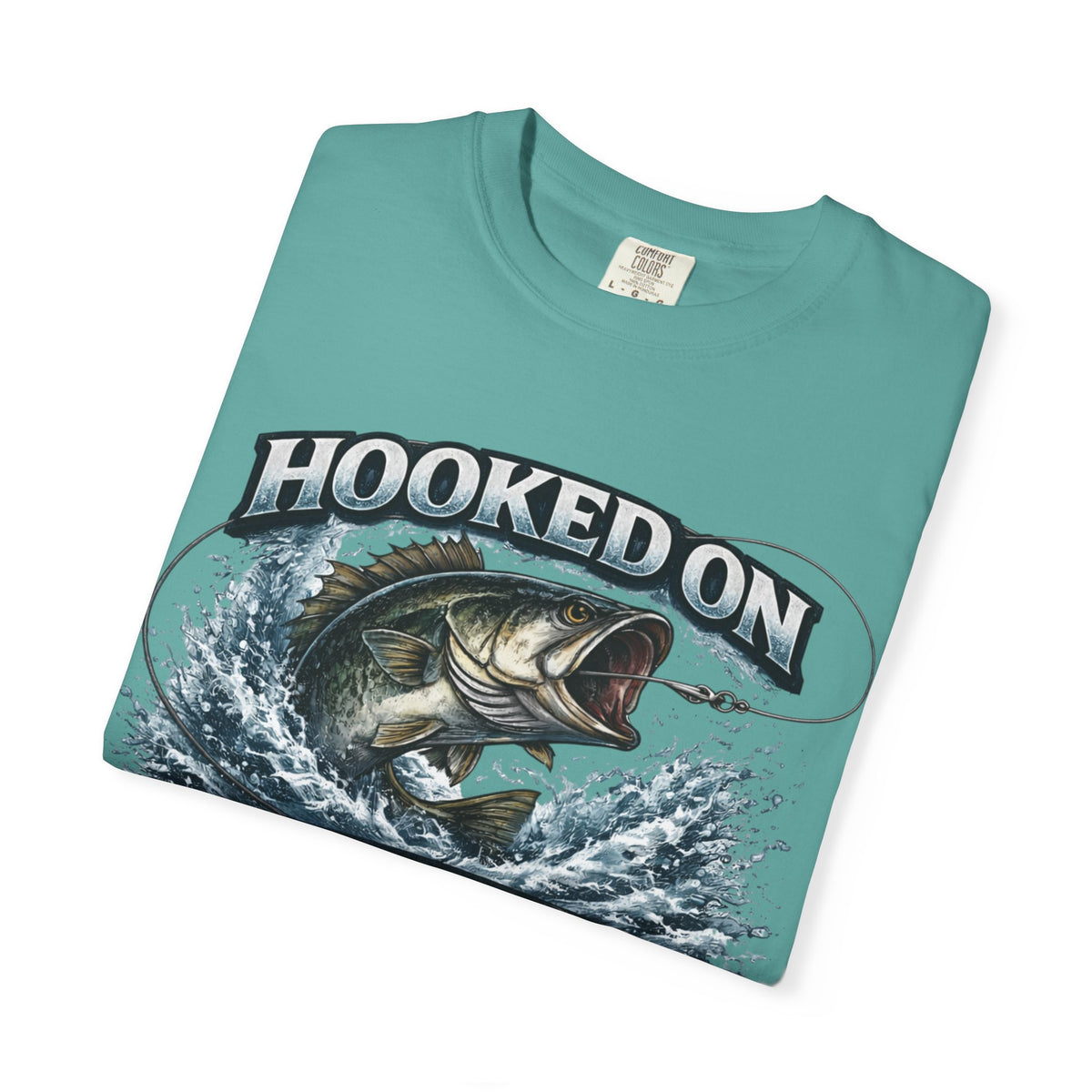 Hooked on Fishing T-Shirt — Mens Fishing Graphic Tee for Anglers
