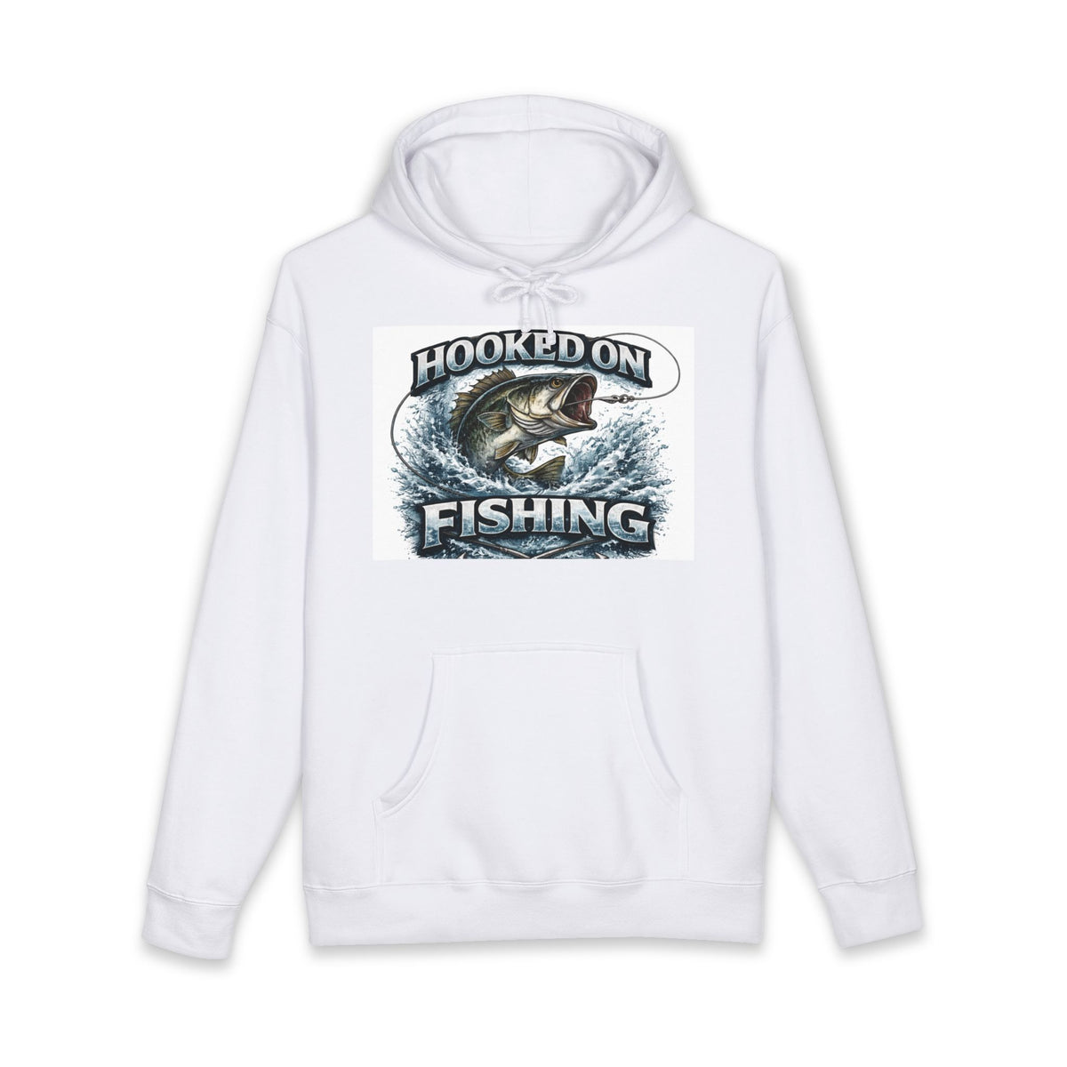 Fishing Hoodie – "Hooked On Fishing" Graphic Pullover for Anglers