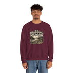 Crewneck Sweatshirt — "It's Trapping Season" Rustic Outdoor Graphic