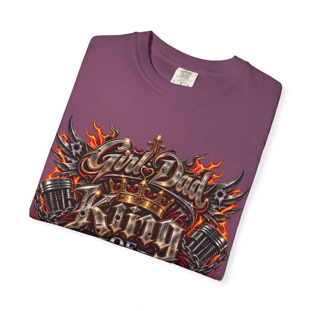 T-Shirt — "Girl Dad King of Queens" Graphic Tee