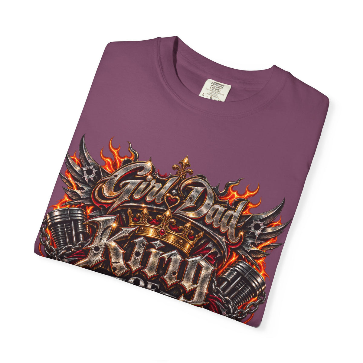 T-Shirt — "Girl Dad King of Queens" Graphic Tee