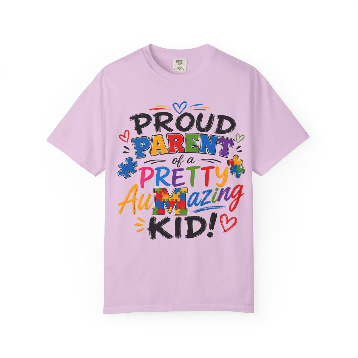Proud Parent of a Pretty AwMazing Kid T-Shirt — Colorful Autism Pride Tee