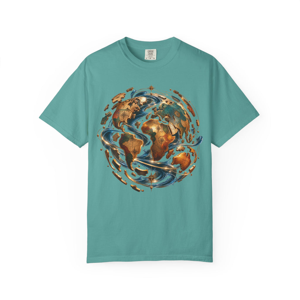 Earth Waves T-Shirt — Artistic Planet Graphic Tee