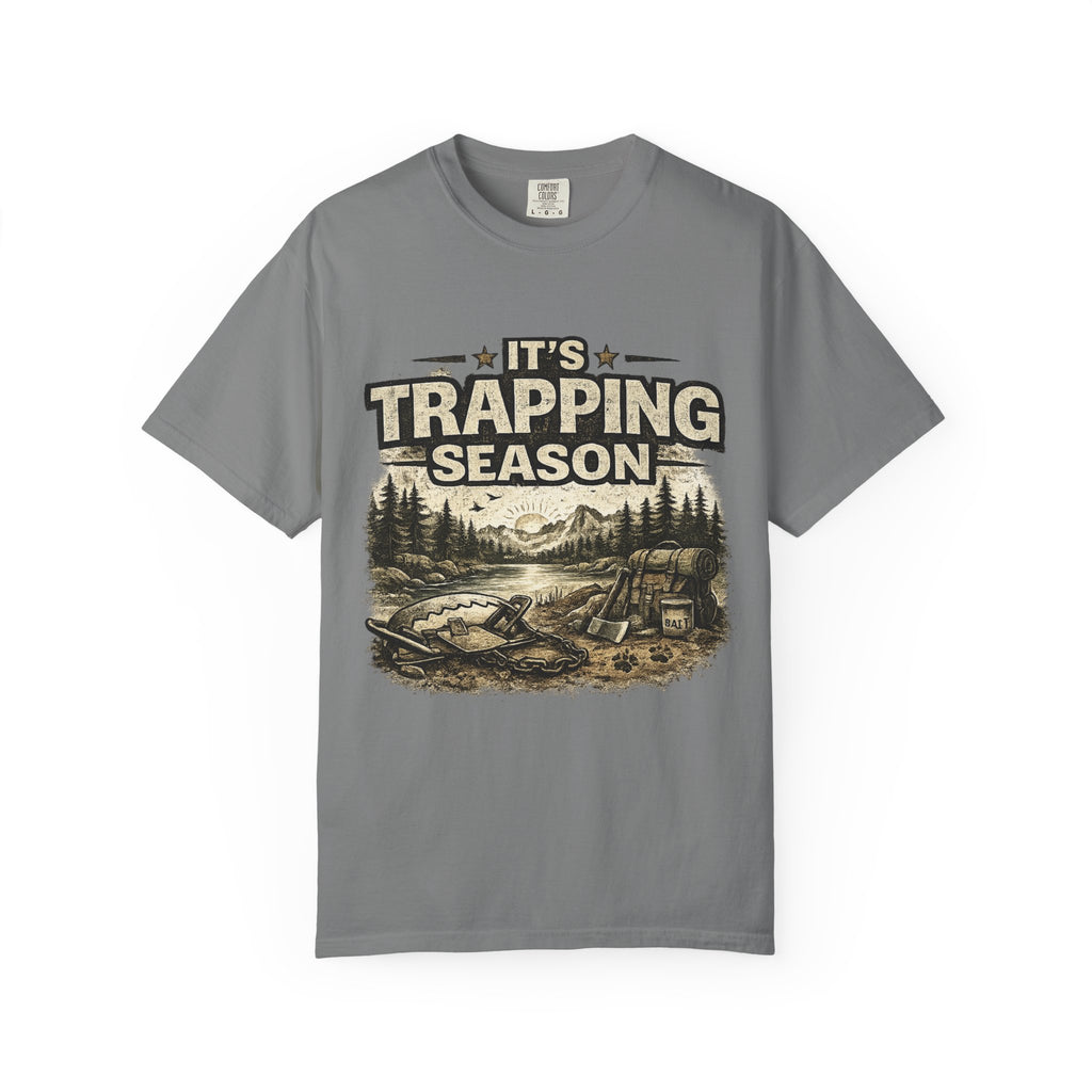Trapping Season T-Shirt — Retro Wilderness Trapper Graphic Tee