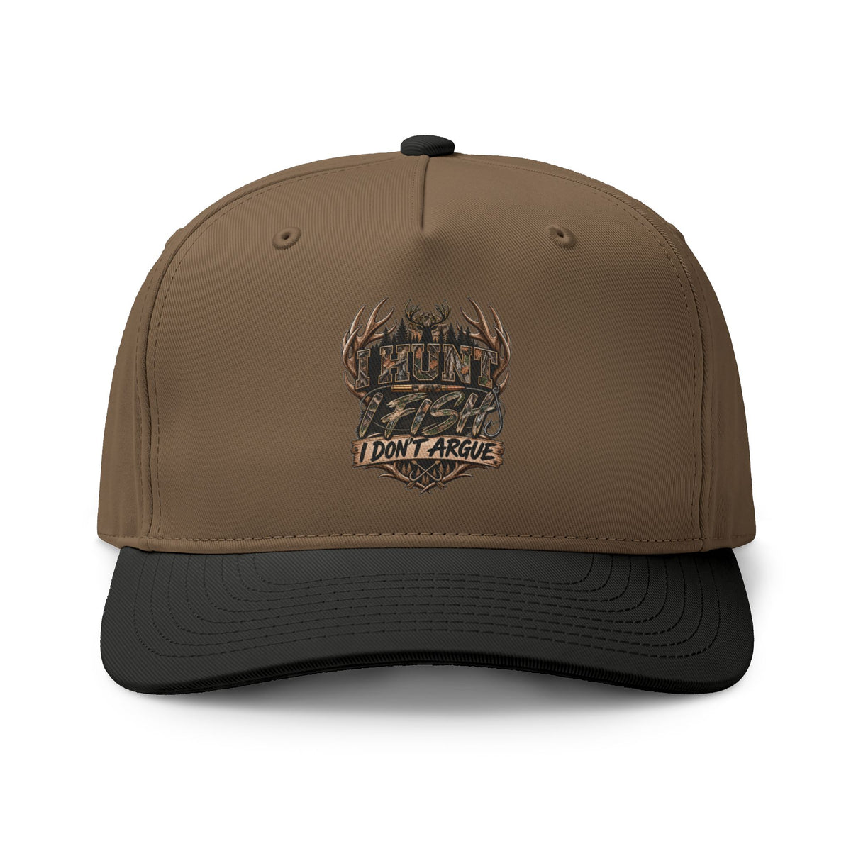 Two-Tone Trucker Cap — 'I Don't Argue' Antler Crest