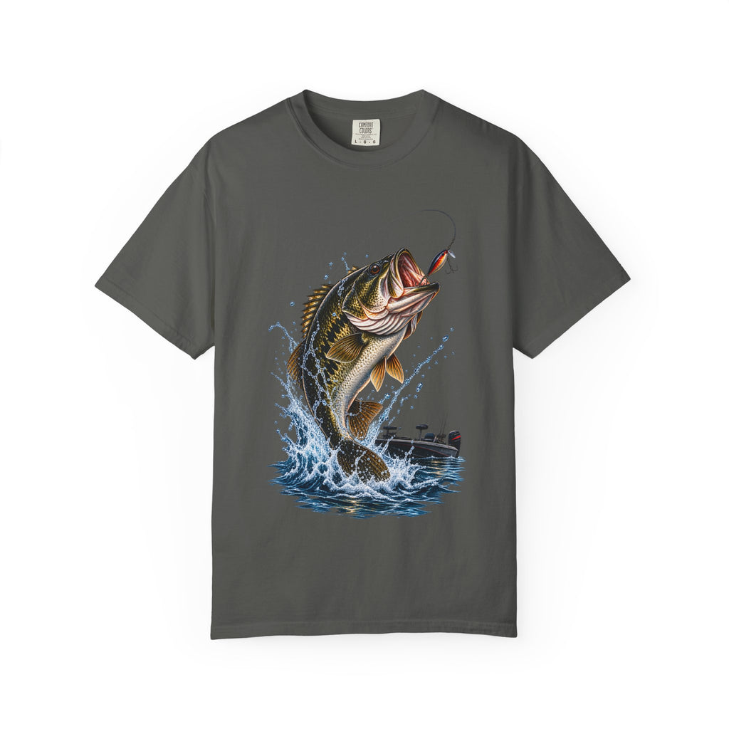 Bass Fishing T-Shirt — Jumping Largemouth Design