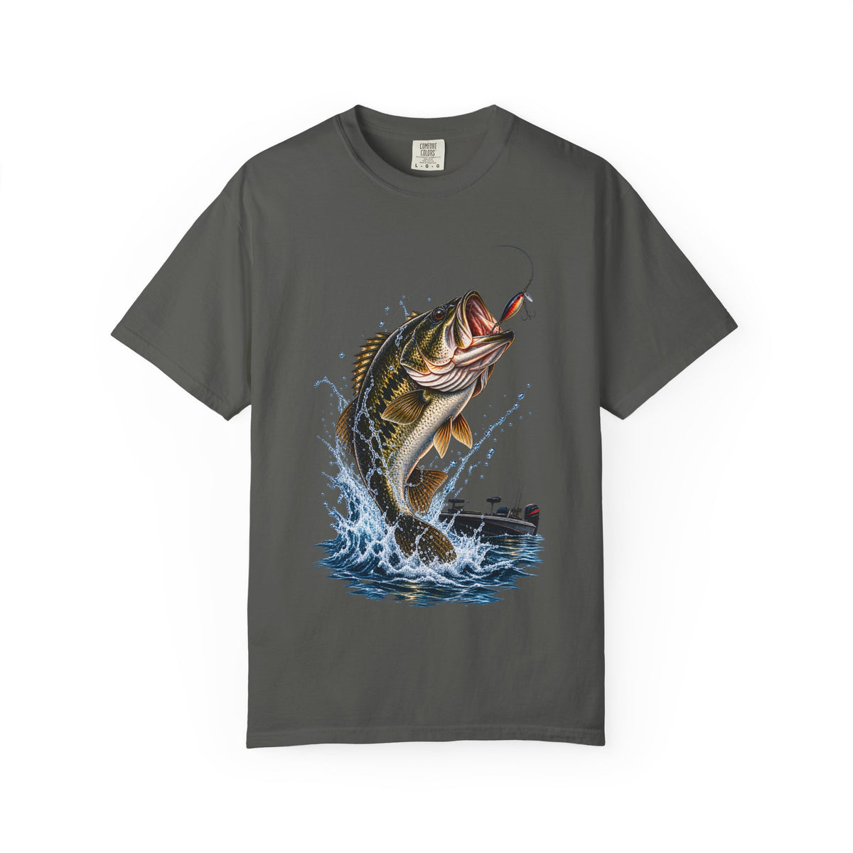 Bass Fishing T-Shirt — Jumping Largemouth Design