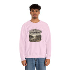 Crewneck Sweatshirt — "It's Trapping Season" Rustic Outdoor Graphic