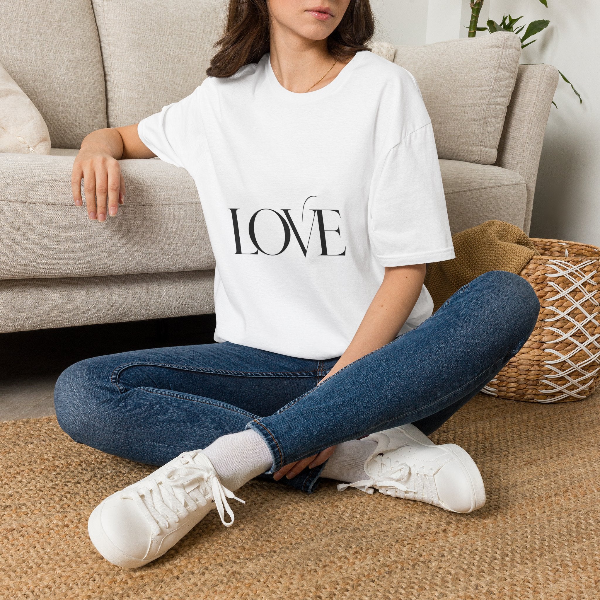 LOVE Minimalist Tee — Elegant Script Graphic T-Shirt