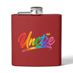 Rainbow 'Unctie' 6oz Stainless Steel Flask — LGBTQ+ Pride Hip Flask Gift