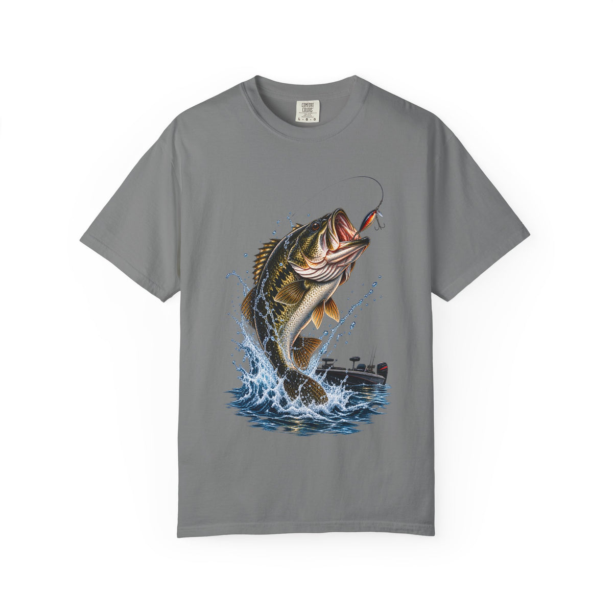 Bass Fishing T-Shirt — Jumping Largemouth Design