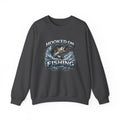 Fishing Sweatshirt — "Hooked on Fishing" Graphic Crewneck for Anglers