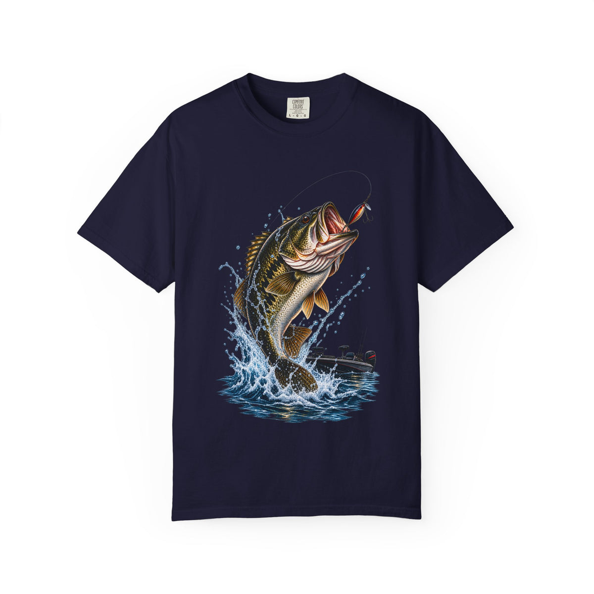 Bass Fishing T-Shirt — Jumping Largemouth Design