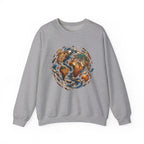 Earth Swirl Crewneck Sweatshirt — Vintage Globe Art Sweatshirt