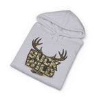 Buck Wild Camo Hoodie — Hunting Antler Graphic Sweatshirt