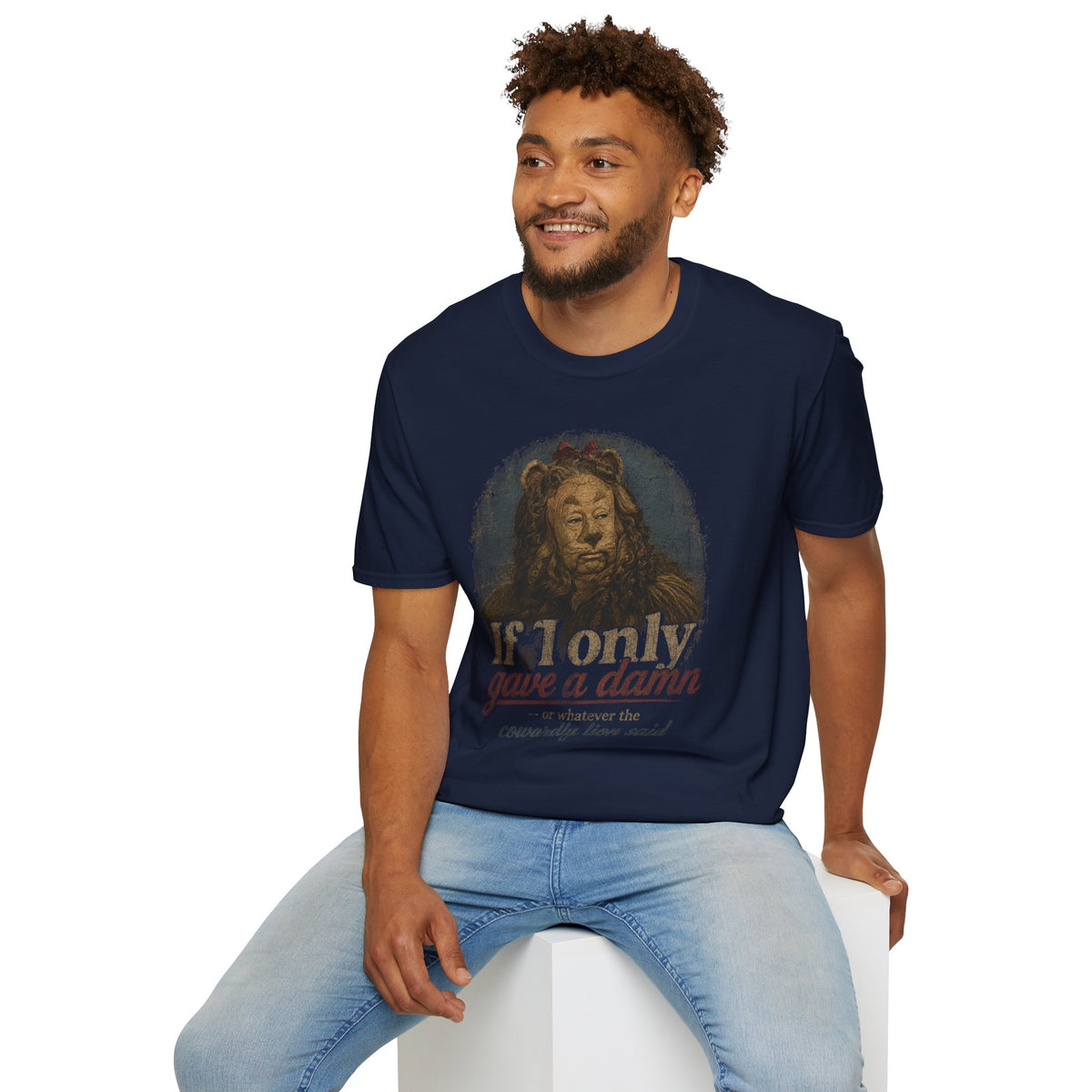 Wizard of Oz Cowardly Lion Tee — "If I Only Gave a Damn" Vintage Movie Quote T-Shirt