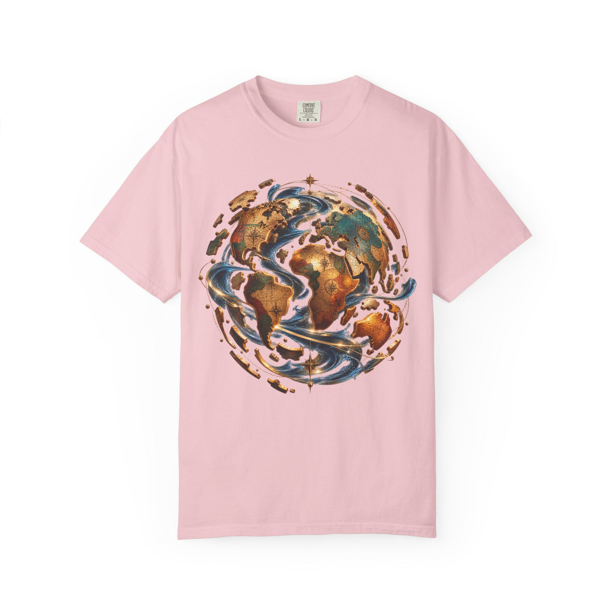 Earth Waves T-Shirt — Artistic Planet Graphic Tee