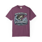 Hooked on Fishing T-Shirt — Mens Fishing Graphic Tee for Anglers
