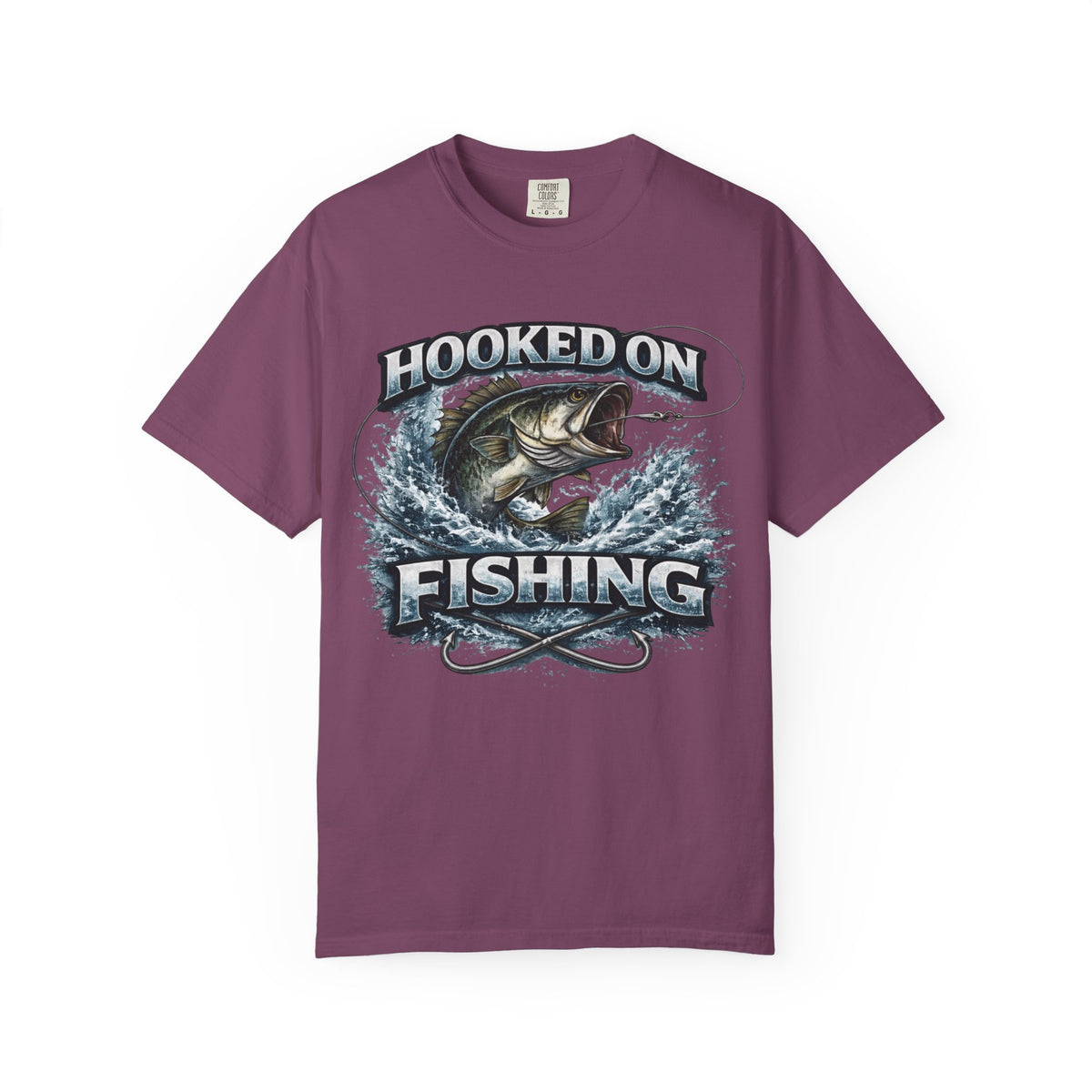 Hooked on Fishing T-Shirt — Mens Fishing Graphic Tee for Anglers