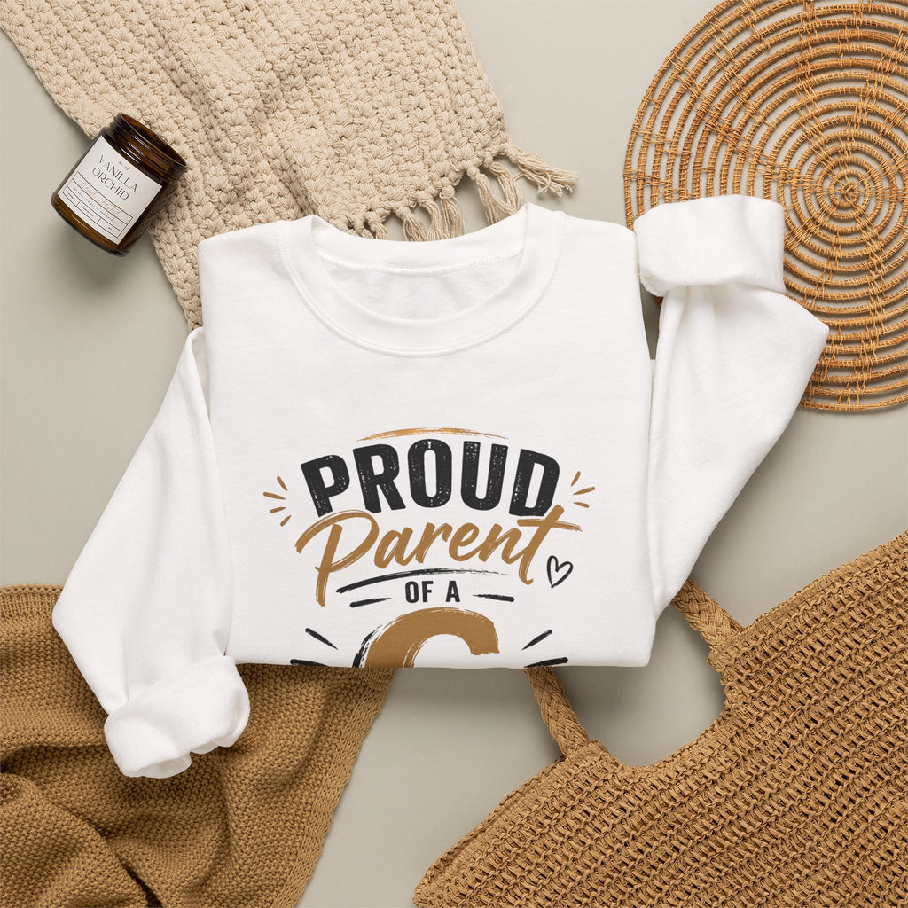 Crewneck Sweatshirt — "Proud Parent of a C Student (At Best)" Fun Parent Gift