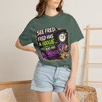 See Fred Funny Halloween T-Shirt — "See Fred. Fred has a boogie... Fred also has no friends." Graphic Tee