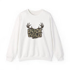 Buck Wild Camo Sweatshirt — Hunting Antler Graphic Crewneck