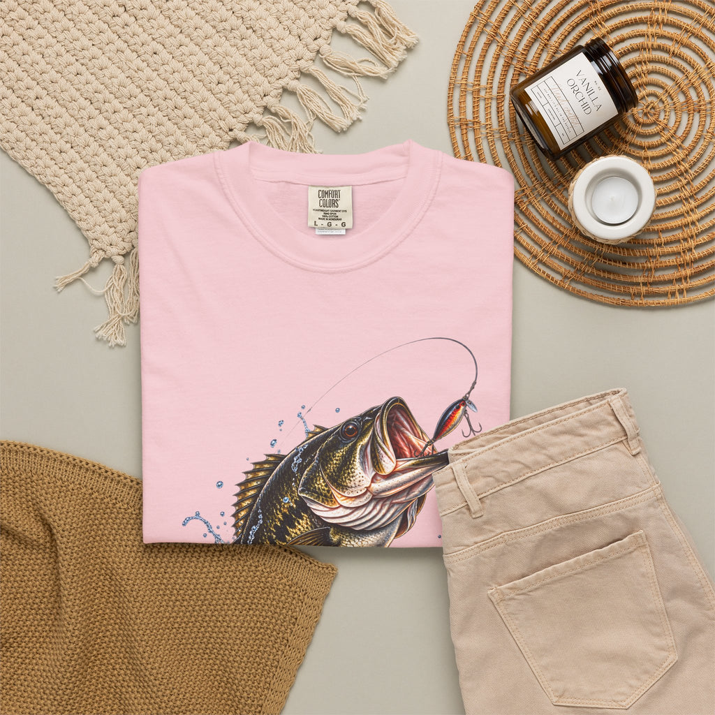 Bass Fishing T-Shirt — Jumping Largemouth Design