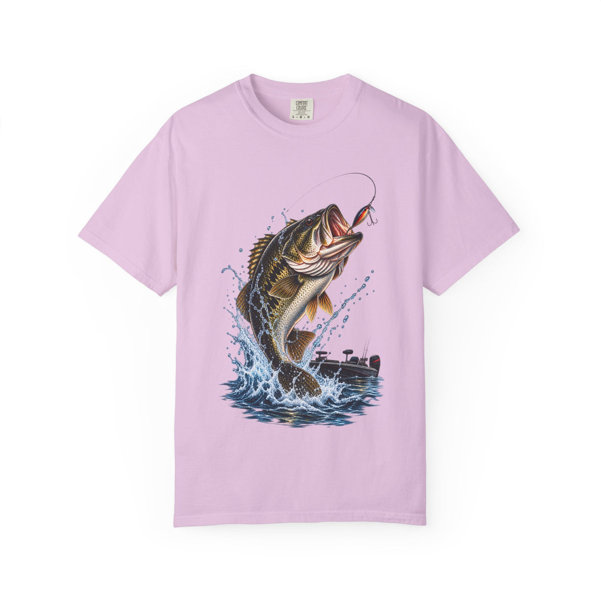 Bass Fishing T-Shirt — Jumping Largemouth Design