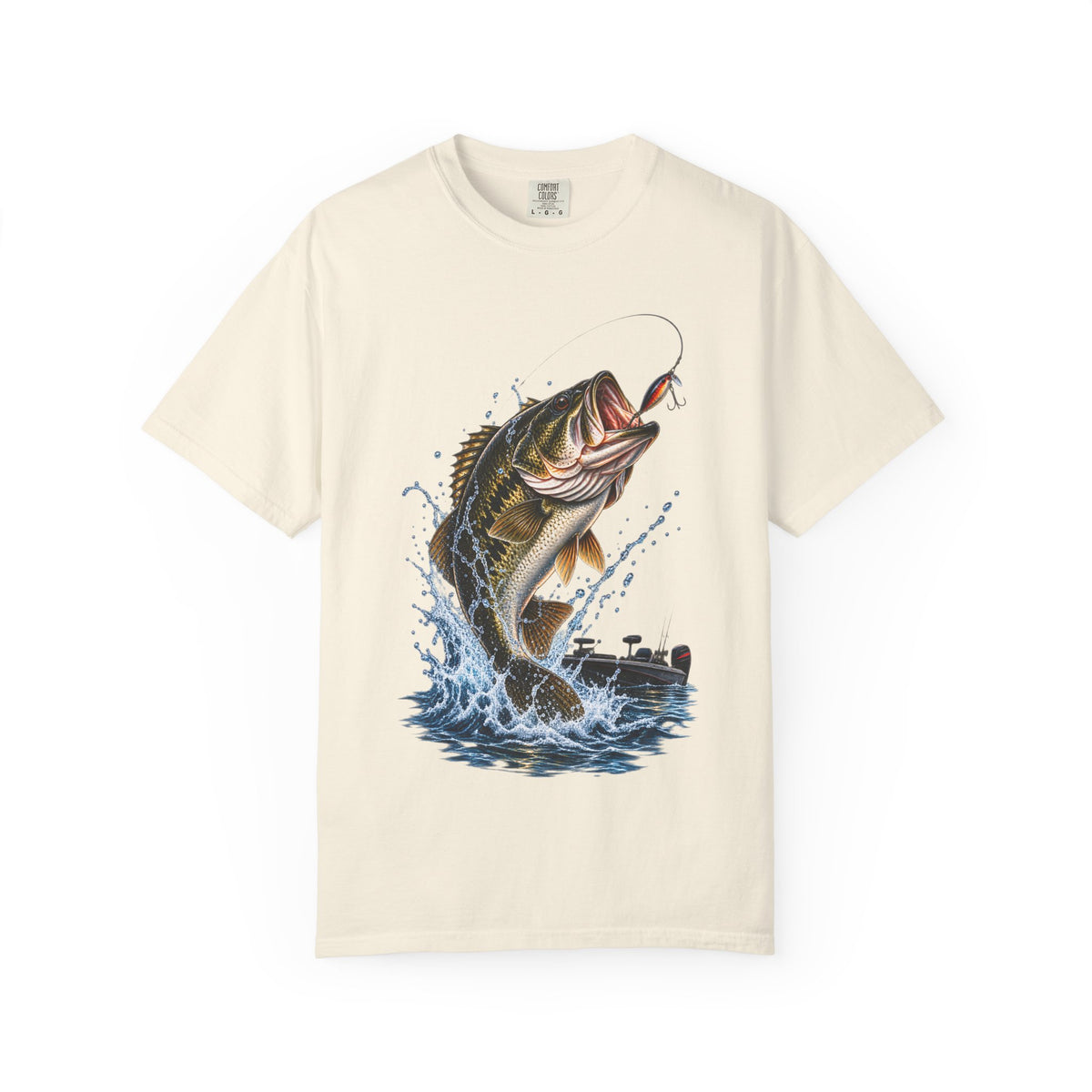 Bass Fishing T-Shirt — Jumping Largemouth Design