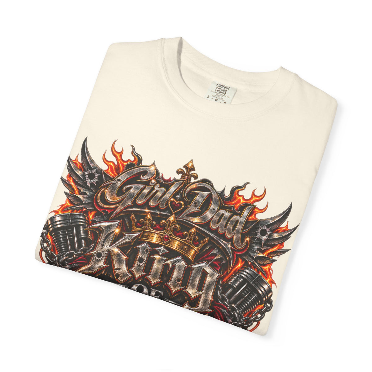 T-Shirt — "Girl Dad King of Queens" Graphic Tee