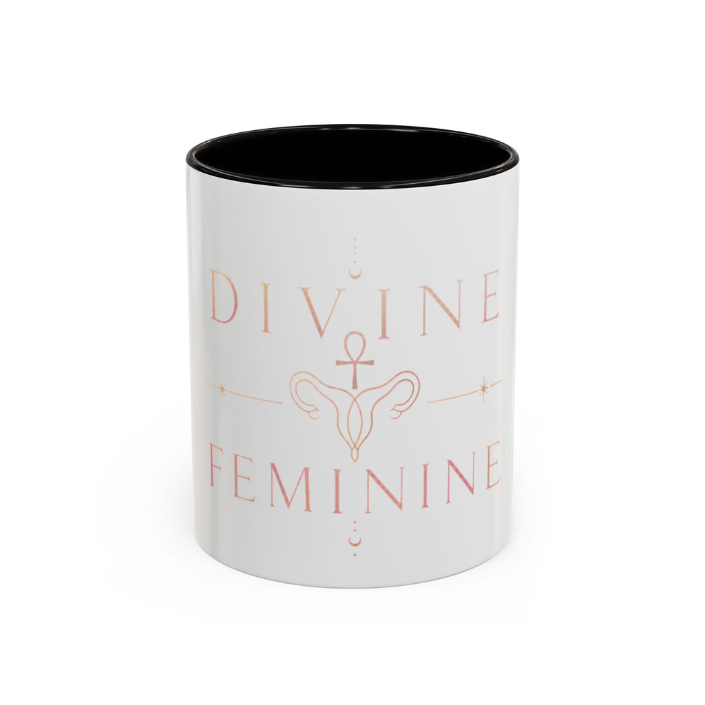 Divine Feminine Coffee Mug – 11oz & 15oz Black Ceramic