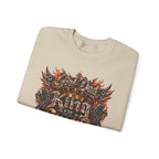 King of Queens Graphic Sweatshirt — Gothic Flame 'God Dad' Design